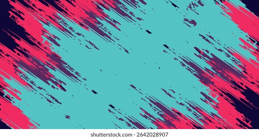 neon background brush game blue pink purple banner abstract paint stain vintage modern car wrap sticker, vector.
