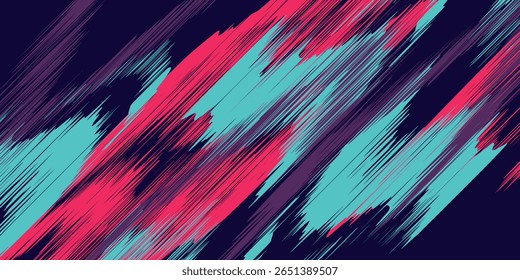 neon background brush game blue pink purple banner abstract paint stain vintage modern car wrap sticker, vector.