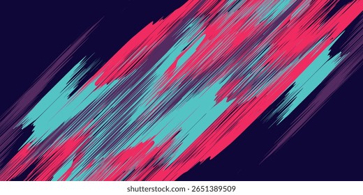 neon background brush game blue pink purple banner abstract paint stain vintage modern car wrap sticker, vector.