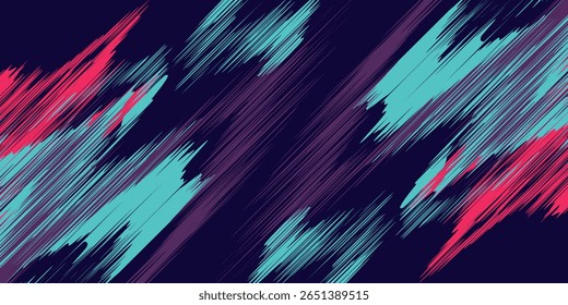neon background brush game blue pink purple banner abstract paint stain vintage modern car wrap sticker, vector.