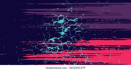 neon background brush game blue pink purple banner abstract paint stain vintage modern car wrap sticker, vector illustration,