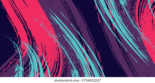 neón de fondo juego de pincel azul rosa púrpura Anuncio abstracto pintura pintura vintage moderno coche wrap pegatina, moderno, Eps 10.