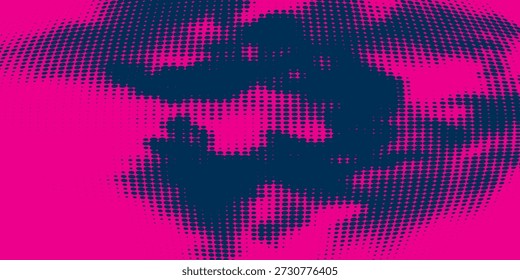 Juego de pincel de fondo de neón azul rosa púrpura Anuncio abstracto pintura mancha vintage moderno

