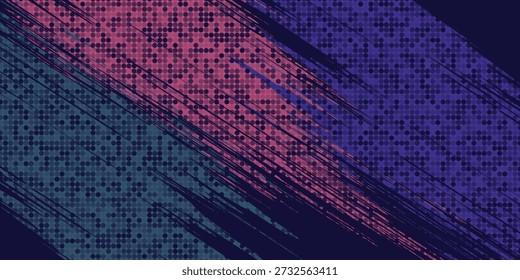 Juego de pincel de fondo de neón azul rosa púrpura Anuncio abstracto pintura pintura vintage moderna etiqueta engomada del abrigo del coche, Vector.