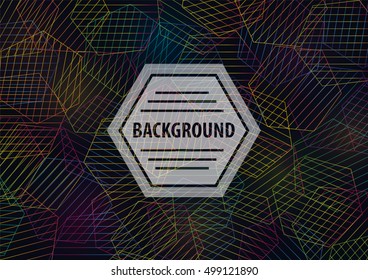 Neon background in the dark. Vector illustration