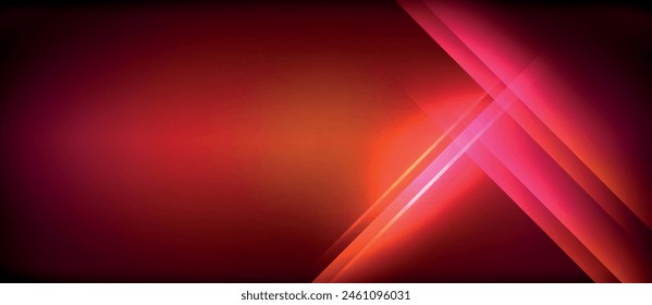 El fondo de neón está lleno de líneas brillantes en tonos de azul eléctrico y magenta, creando un efecto visual colorido que recuerda a un horizonte vibrante de la ciudad por la noche