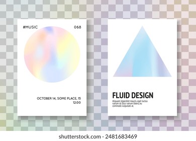 Neon Background. Hologram Presentation. Modern Design. Gradient Shape. Colourful 90s Backdrop. Digital Concept. Violet Geometry Cover. Blue Neon Background