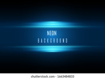 Neon background. Illustration with blue light effect.