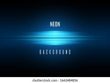  Fondo neón. Ilustración con efecto luz azul.
