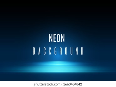 Neon background. Illustration with blue light effect.