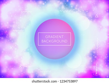 Neon background with liquid purple shapes. Luminous fluid. Fluorescent cover with bauhaus gradient. Graphic template for placard, presentation, banner, brochure. Colorful neon background.