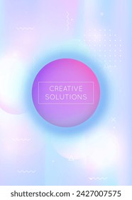 Neon Background. Vibrant Flyer. Magic Luminous Template. Simple Dots. Violet Shiny Shape. Space Layout. Modern Design. Hologram Texture. Purple Neon Background
