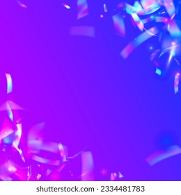 Neon Background. Violet Blur Texture. Party Flyer. Transparent Sparkles. Cristal Effect. Disco Multicolor Sunlight. Fiesta Art. Holiday Foil. Pink Neon Background