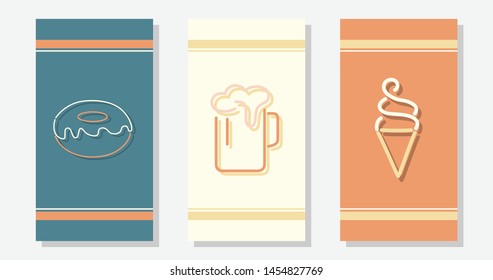 Neon background's set, vector illustration design. 4k resolution.