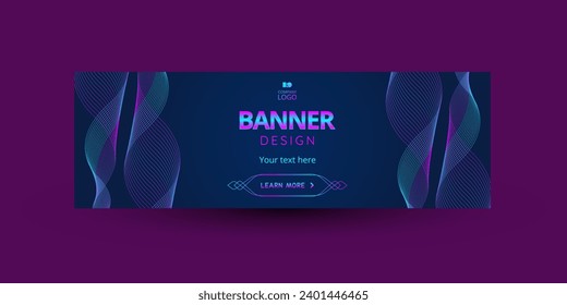 Banner de neón con botón CTA: Más información.