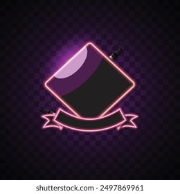 Diseño de Anuncio de neón. Diseño de Anuncio retro.