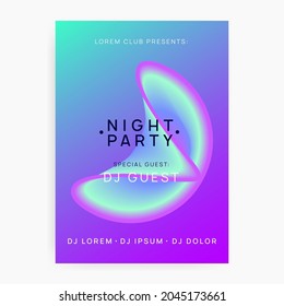 Neon Banner. Dynamic Pattern For Set Shape. Music And Show Template. Modern Sound Flyer. Trendy Glitch For Presentation. Purple And Turquoise Neon Banner