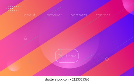 Neon Banner. Flow Landing Page. Wavy Digital Flyer. Pink Hipster Background. Rainbow Concept. Gradient Shape. Horizontal Brochure. Graphic Paper. Magenta Neon Banner