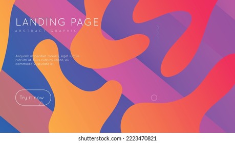 Neon Banner. Gradient Poster. Color Landing Page. Bright Page. Wave Rainbow Background. Colorful Illustration. Violet Memphis Flyer. Abstract Element. Violet Neon Banner