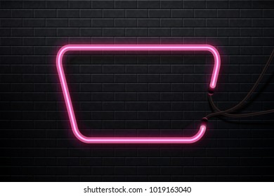 Neon banner. Graphic concept for your design