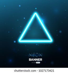 Neon banner with lights effects.vector illustration.