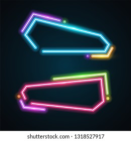 Neon banner set