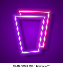 Neon banner template design.
