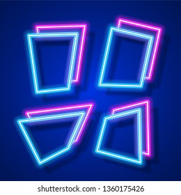 Neon banner template design.