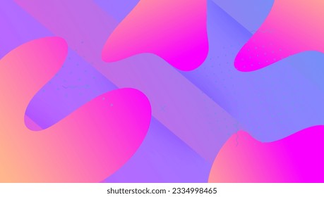 Neon Banner. Violet Hipster Background. Color Landing Page. Spectrum Presentation. Flow Digital Cover. Gradient Shapes. Plastic Page. Futuristic Poster. Magenta Neon Banner