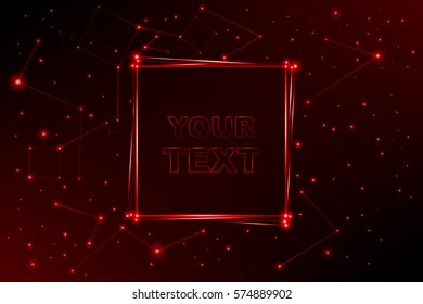Neon banner(glow,square,plexus,red)
