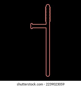 Neon baton red color vector illustration image flat style light