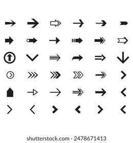 Neon black Arrow icons set. Arrows vector sing isolated on white background. Big vector set of black arrow symbol and direction pointers in different styles. Beautiful arrow vector collection.