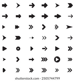 Neon black Arrow icons set. Arrows vector sing isolated on white background. Big vector set of black arrow symbol and direction pointers in different styles. Beautiful arrow vector collection.