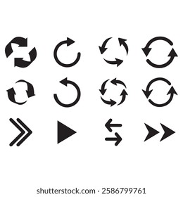 Neon black Arrow icons set. Arrows vector sing isolated on white background. Big vector set of black arrow symbol and direction pointers in different styles. Beautiful arrow vector collection.