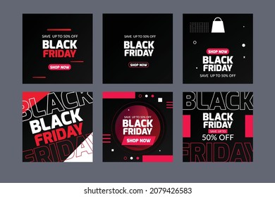 Neonschwarzer Friday-Banner, Vektorgrafik