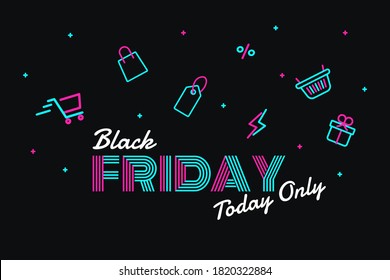 Neon blackfriday discounts for customers on the special season at the end of the year.