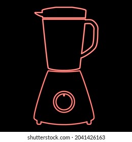 Neon blender red color vector illustration flat style image