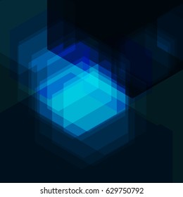 Neon blinding light abstract background. Modern dazzling wallpaper. High quality abstract vector illustration. Blue futuristic shine. 2018 trend concept. Fluorescent abstract energy. Template vector.