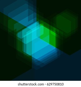 Neon blinding light abstract background. Modern dazzling wallpaper. High quality abstract vector illustration. Blue futuristic shine. 2018 trend concept. Fluorescent abstract energy. Template vector.
