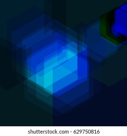 Neon blinding light abstract background. Modern dazzling wallpaper. High quality abstract vector illustration. Blue futuristic shine. 2018 trend concept. Fluorescent abstract energy. Template vector.