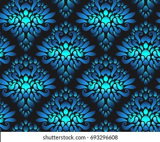 Neon blots. Seamless ornament. Suitable for curtains, wallpaper, fabric, tile, wrapping paper.
