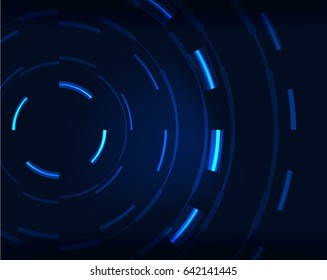 Fondo de patrón abstracto de los círculos azul neón