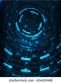 Fondo de patrón abstracto de los círculos azul neón