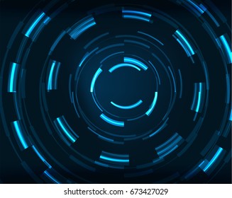 Fondo de patrón abstracto de los círculos azul neón