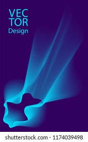 Neon blue creative geometric wallpaper. Trendy gradient shapes composition. Minimal geometric background. Cover page template. 