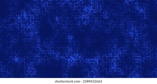 Neon Blue Financial Technology Background with Abstract Pixel Pattern. Abstract Business Technology Science Vector Background.vector