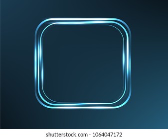 Neon blue frame