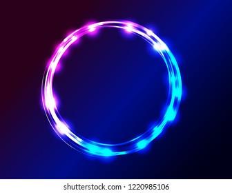 Neon blue frame