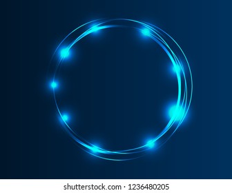 Neon blue frame