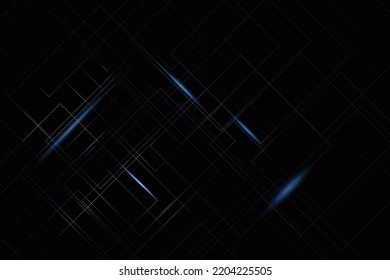 Neon Blue Glowing Light Wallpaper On Black Background. Vector Illustration